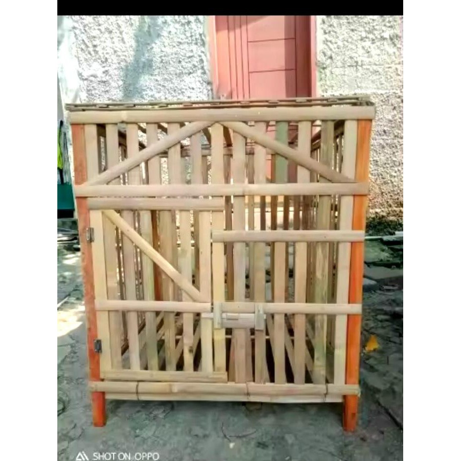 Kandang Ayam Bongkar Pasang Bambu 70x70