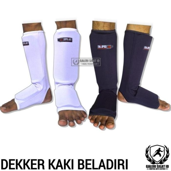 Deker Silat Panjang - ShinPad / Shin Guard - Dekker Kaki Beladiri Pencak Silat Panjang Hitam / Putih