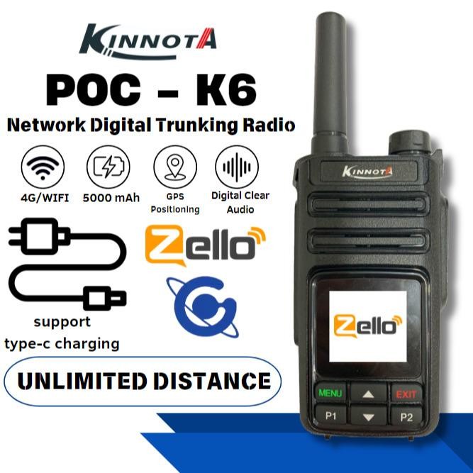 Walkie Talkie HT Kinnota POC K6 4G Unlimited Distance promo ht
