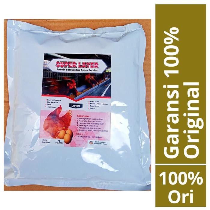 Super Layer 1 Kg - Premix Ayam Layer - Suplemen Ayam Petelur