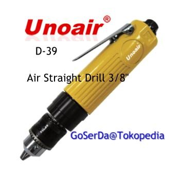 Terlaris Unoair D-39 Air Straight Drill 3/8" Mesin Bor Angin 10Mm Taiwan