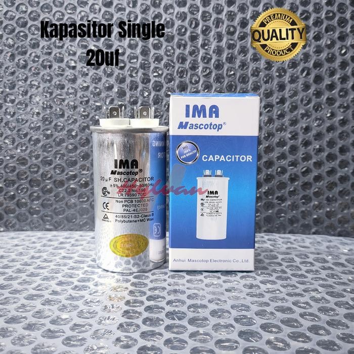 KAPASITOR AC 20UF 3/4PK PANASONIC SHARP DAIKIN DLL IMA ORIGINAL