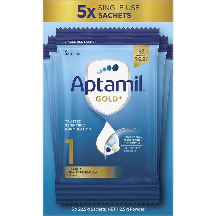 

Aptamil Gold+ Stage 1 For 0-6 Months 5 Sachets X 22.5 Gram Powder / New Zealand