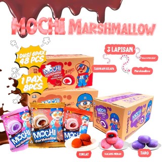

MOCHI MARSHMELLOW SIDORE ( 24PCS DAN 48PCS) 3LAPISAN KHAS JEPANG CEMILAN ANAK SNACK MOCI KENYAK LEMBUT ENAK