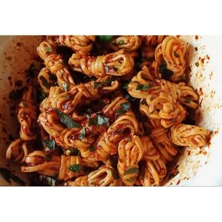 

mie gulung mie wel gurih pedas daun jeruk kemasan 1kg bumbu melimpah.