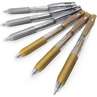 

New Pulpen Gel Zebra Sarasa 1.0 Silver and Gold