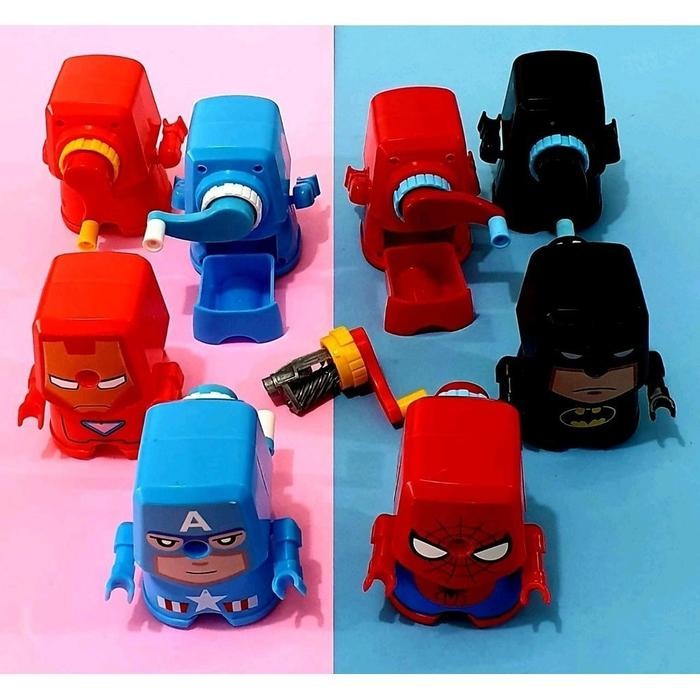 

New Serutan meja putar SUPERHERO/rautan putar CARS/serutan meja JET PESAWAT