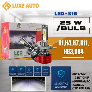 Lampu LED Mobil K15 H4 H7 H11 HB3 HB4 Lampu Utama Lampu Kabut