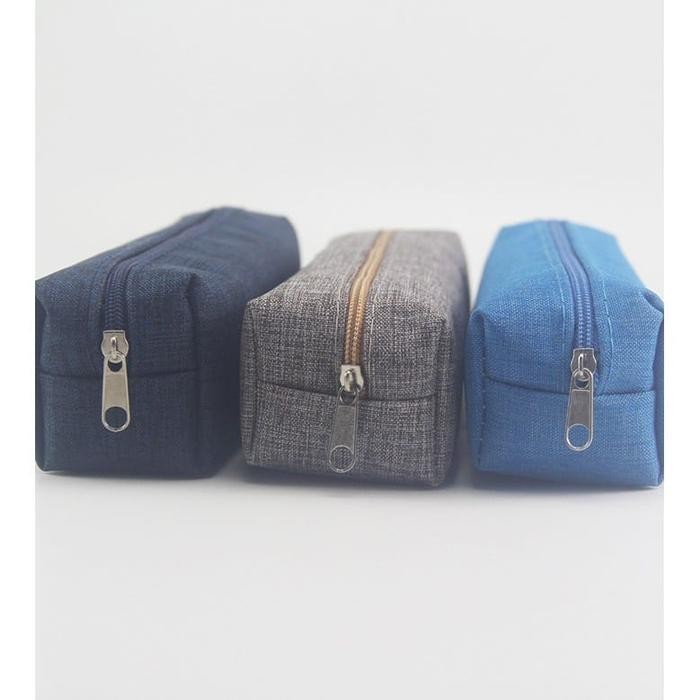 

New Tas Kotak Serbaguna Pouch Pen Tempat Pensil Tempat Pulpen Multifungsi Biru Pencil