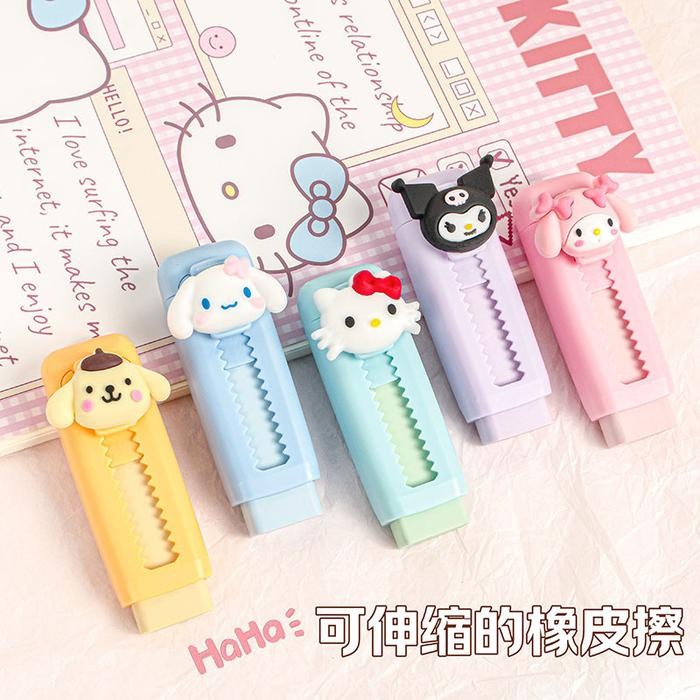 

New Penghapus Sliding Eraser Sanrio Kuromi Melody Monroll - GG0489