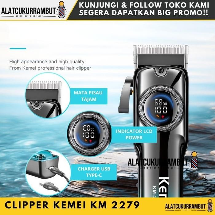 Kemei 2279 Alat Cukur Rambut Mesin Cukur Rambut Hair Clipper Kemei