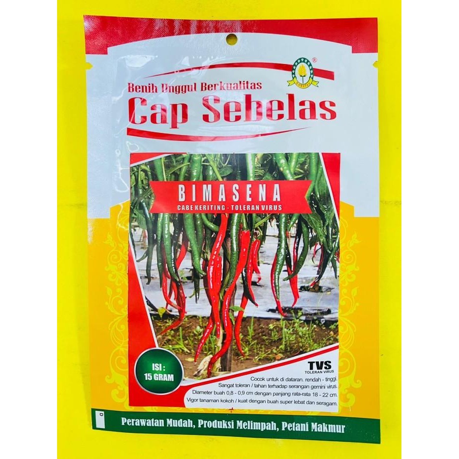 Benih Cabe Keriting BIMASENA isi 15gr dari CAP SEBELAS