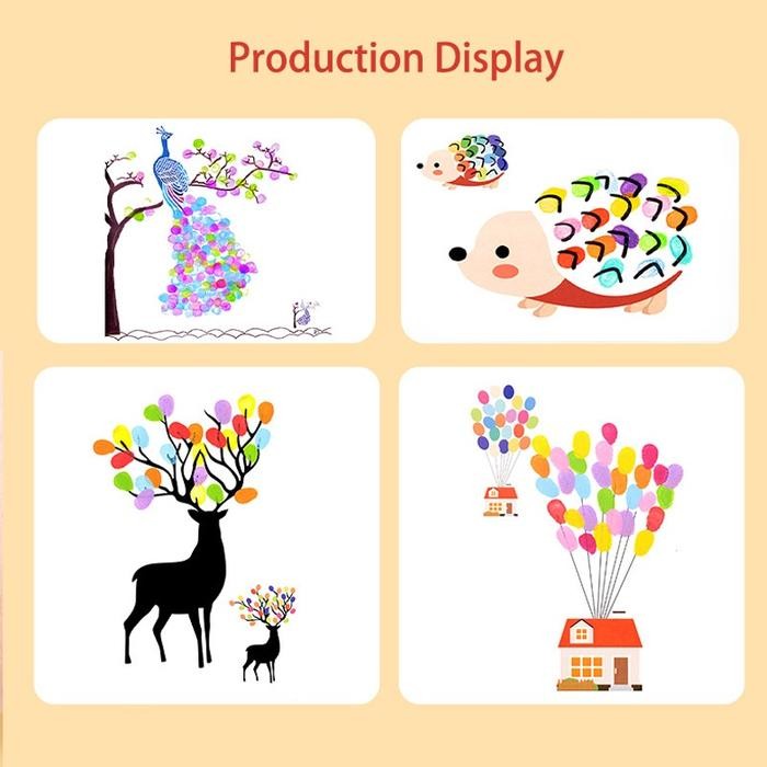 

Finger Painting Album Diy Set Warna Yang Dapat Dicuci / Mainan Edukasi Anak / Mainan Montessori /