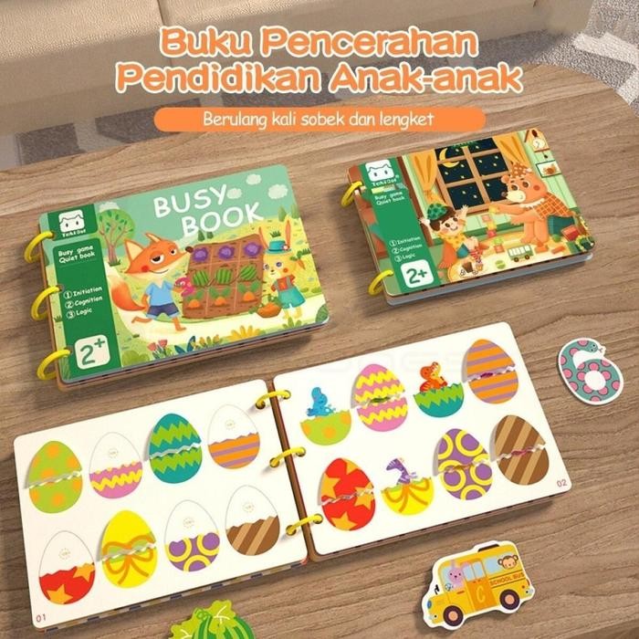

NewBuku Edukasi Anak Sticker Velcro Anak 30 Pages Buku Anak Velcro Tk Quiet Book Lucu Tema