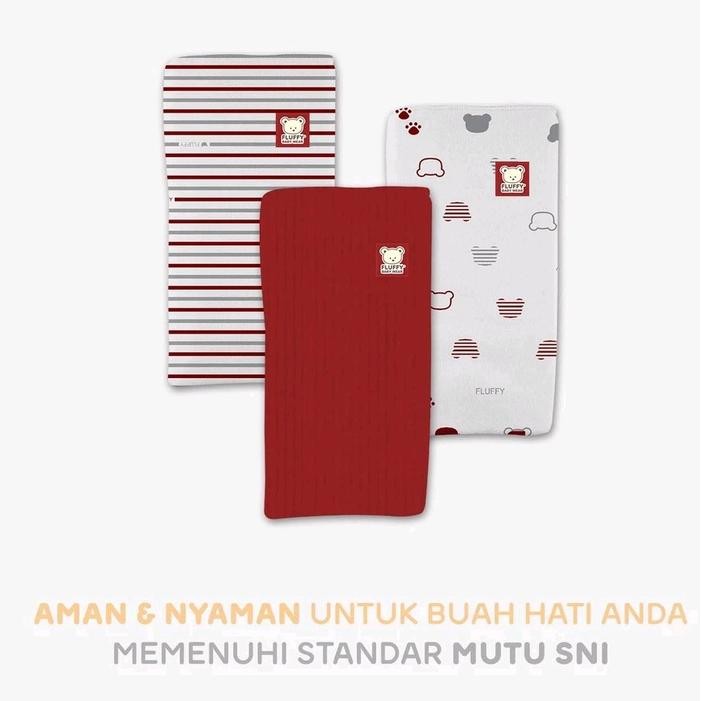 Fluffy Bedong Bayi Baby Swaddle 3 Pcs