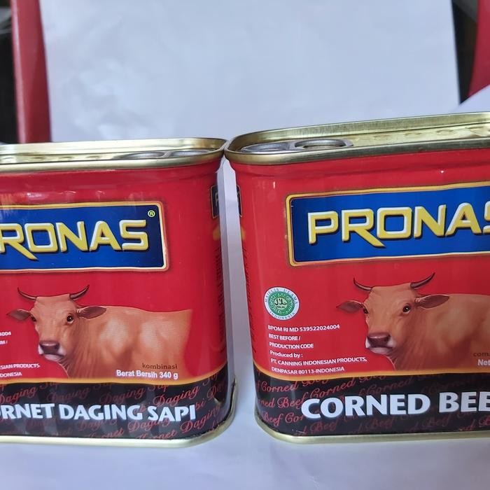 

Promo Kornet Sapi PRONAS 340 Gram,Kornet Sapi Pronas 340gr Corned Beef Kaleng Halal