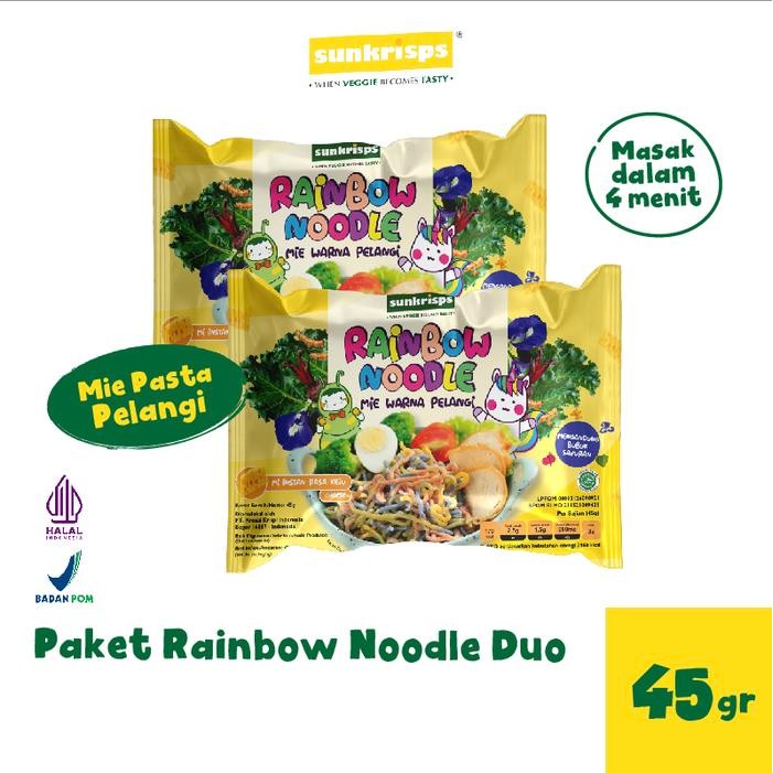 

Baru Paket Rainbow Noodle Duo - Mie Pasta Pelangi Keju Sunkrisps