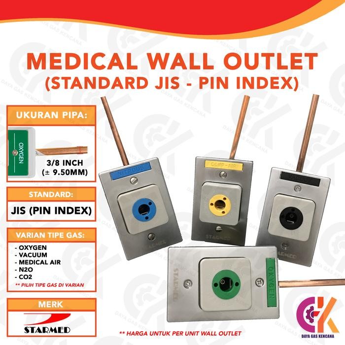 Starmed Medical Wall Outlet Gas Medis Standard JIS (Pin Index) - Kotak