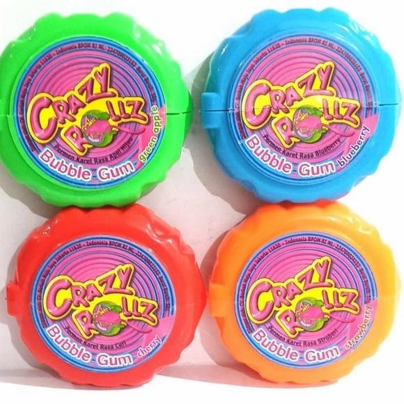 

Baru Permen Karet Roll Bubble Gum Crazy Roll 50g