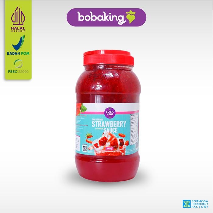 

Bobaking Strawberry Sauce - Siap Pakai, 30% Real Fruit, Manis dan Asam