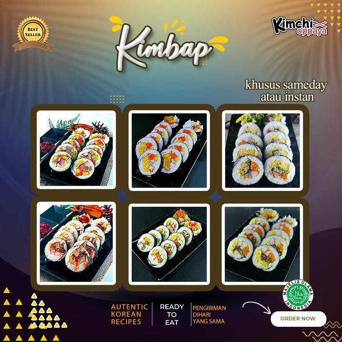 

Baru Kimchi Oppaya All Varian 10pcs - Kimbap Sushi Korea Halal