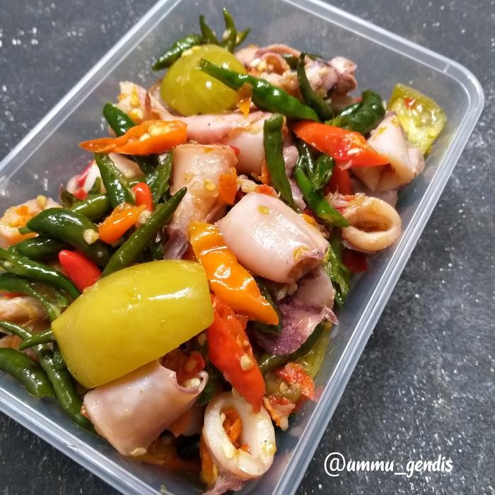 

Baru Cumi Asin Cabe Hijau Pedas / Cumi Pete