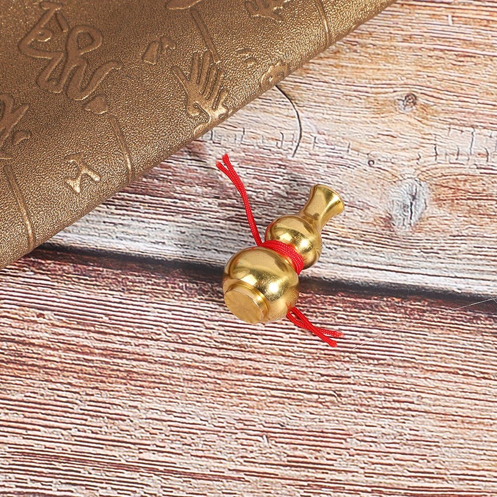 Brass Statue Gourd Chinese Style Natural Feng Shui Enhancing Luck Home Decoration