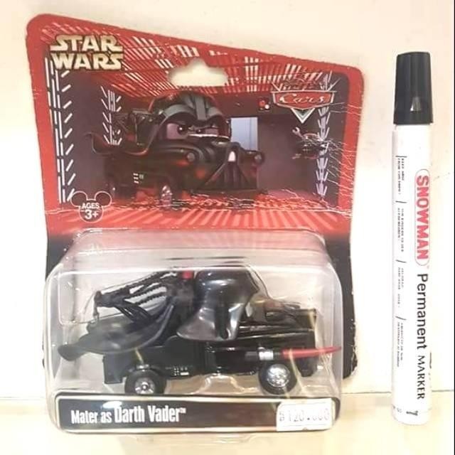 Mainan Diecast Figure Starwars Series Cars Series Mater As Darth Vader