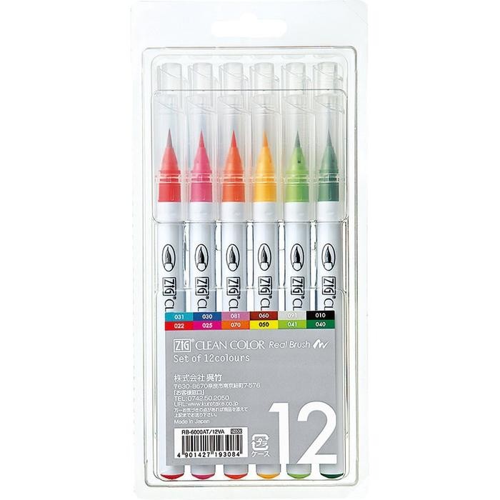 

Rb-6000At/12V Kuretake Zig Clean Color Real Brush 12 Color Set