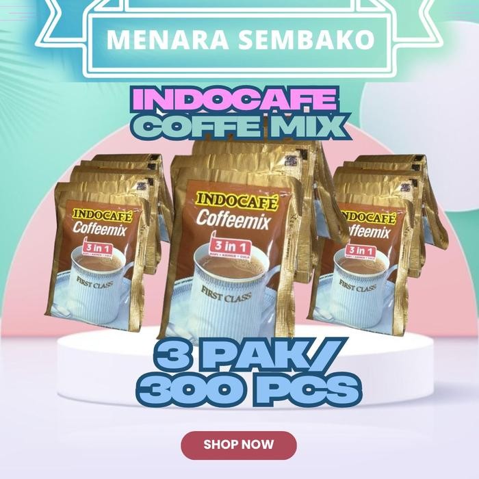 

MES 005 - INDOCAFE COFFEEMIX 3 BAG / 300 PCS KOPI MURAH BANGET PROMO 2.2 Hitam Air