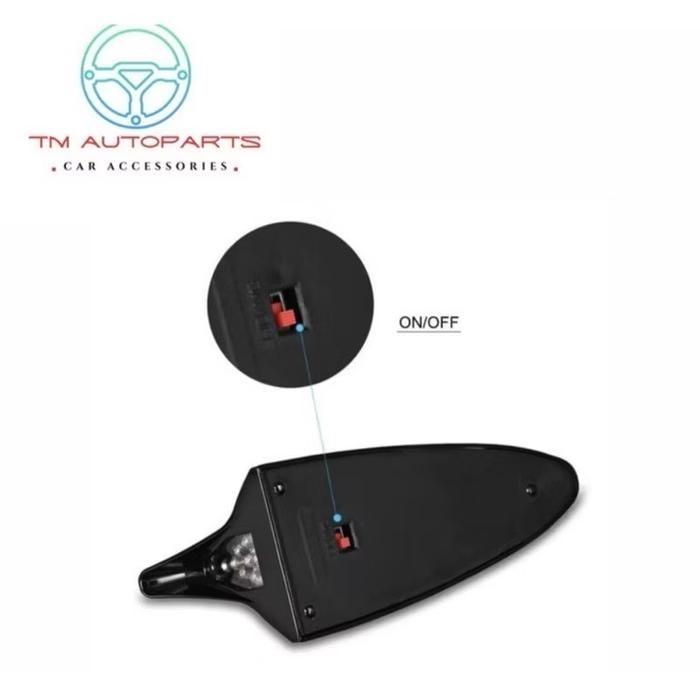 ANTENA MOBIL SIRIP HIU SILVER MERAH BIRU PUTIH HITAM ABU LED SOLAR PANEL VARIASI