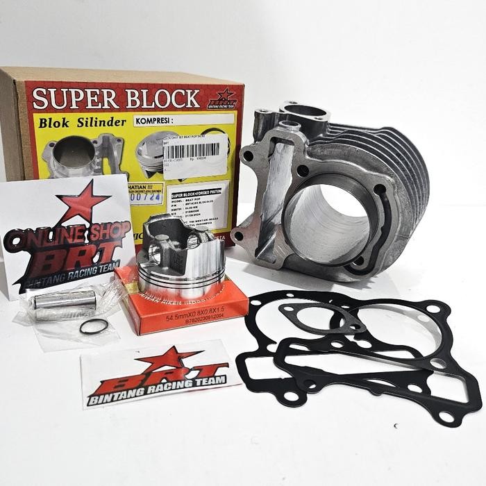 Blok Set Piston Cast Iron 54.50 Brt Beat Pop Beat Esp Scoopy Fi Vario 110 Fi Esp Starter Halus