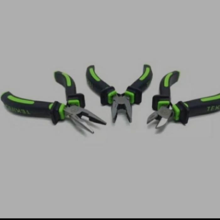 Tang TEKIRO Paket isi 3 pcs / TEKIRO Set Comb 7", Lancip 6", Potong 6"