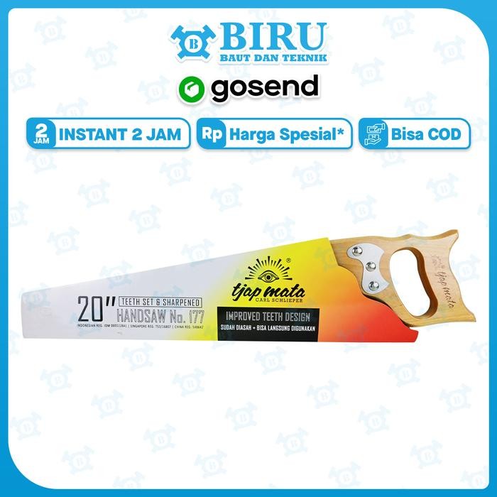 Cap Mata Gergaji Kayu 20 Inch Tjap Mata Pemotong Kayu Eye Brand Handsaw