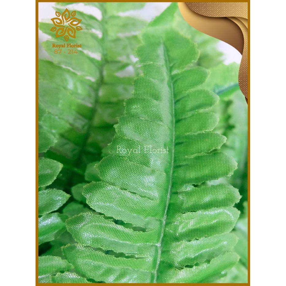 Daun Pakis Duri/Daun Hias Palem Kipas Artificial/Daun Palm Plastik Hias/Daun Hiasan Aquarium