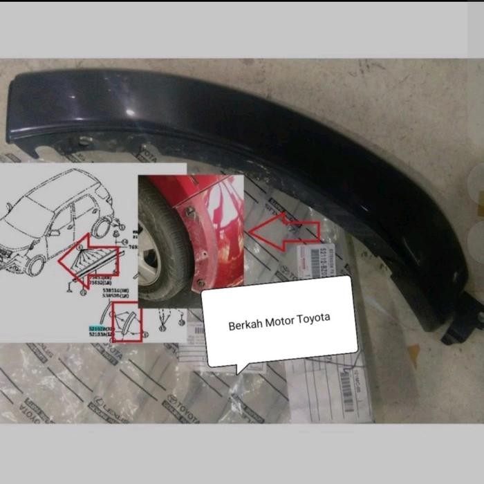 Over Fender Spoiler Depan Rush Terios 2012 2013 2014 Original