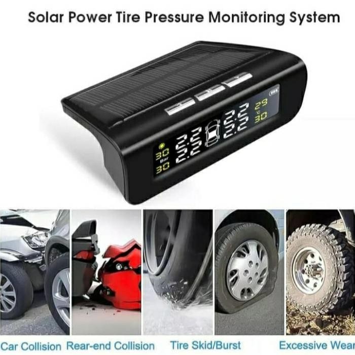 TPMS monitor tekanan ban mobil - solar power
