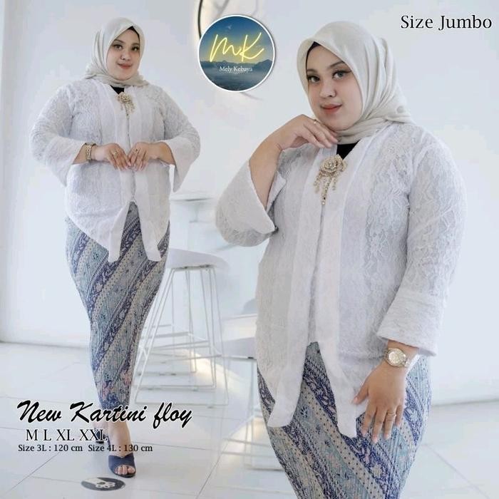 ATASAN KEBAYA FLOY BRUKAT JUMBO/ Ld 100 110 120 130