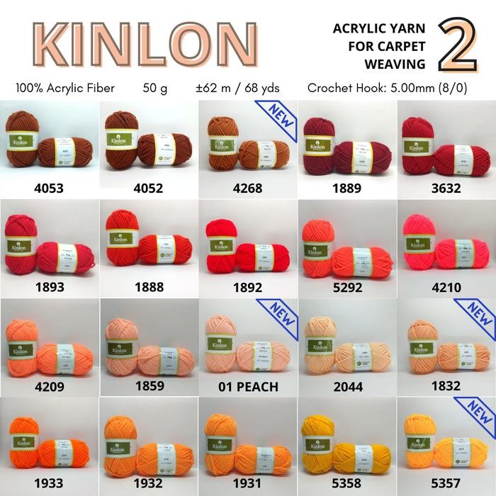 GGAF Benang Wol Kinlon Acrylic - Benang Rajut Karpet Akrilik Part 2