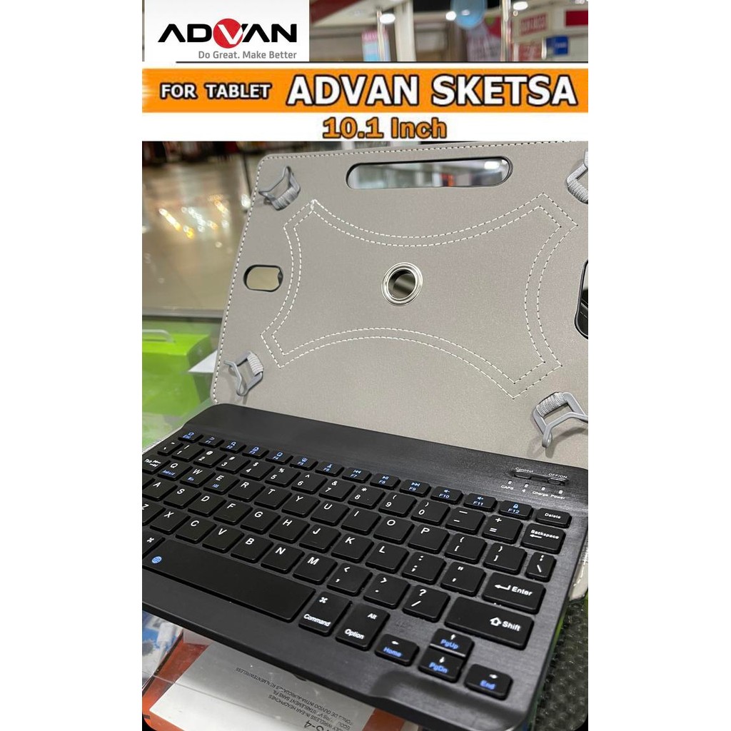 NEW' ADVAN TAB SKETSA 2 BOOK COVER FLIP CASE KEYBOARD WIRELESS