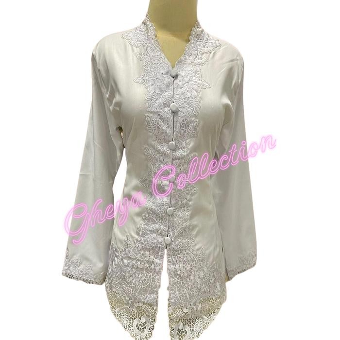 atasan kebaya encim bordir polos / kebaya tradisional / kebaya encim