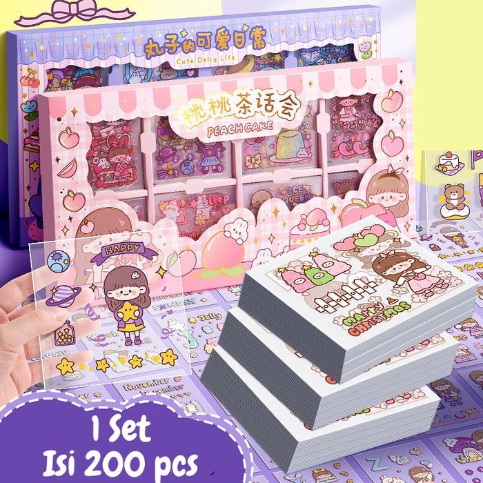 

ID STICKER STIKER AESTHETIC LUCU KARTUN MOMO KARAKTER ANAK KOREA ST0047