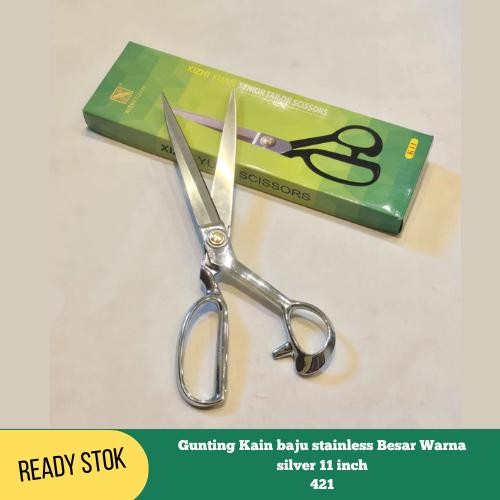

ID GUNTING KAIN BAJU STAINLESS BESAR WARNA SILVER 11 INCH
