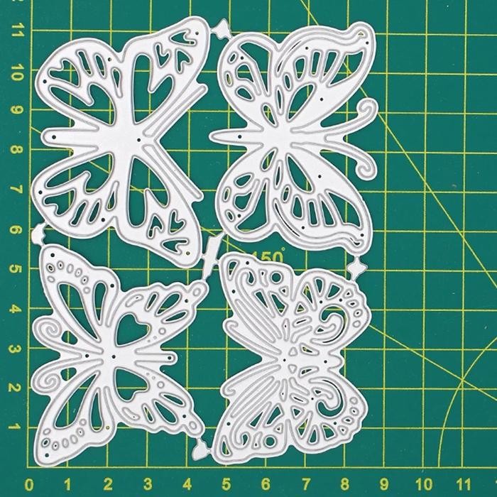 

ID LOVELYCRAFTSTORE METAL CUTTING DIES S016 ~ 4PCS BUTTERFLY SET FOR SCRAPBOOKING, CARDS