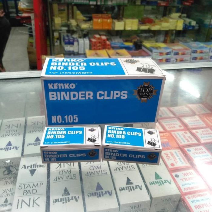 

ID BINDER CLIPS KENKO NO 105 / PENJEPIT KERTAS ISI 12