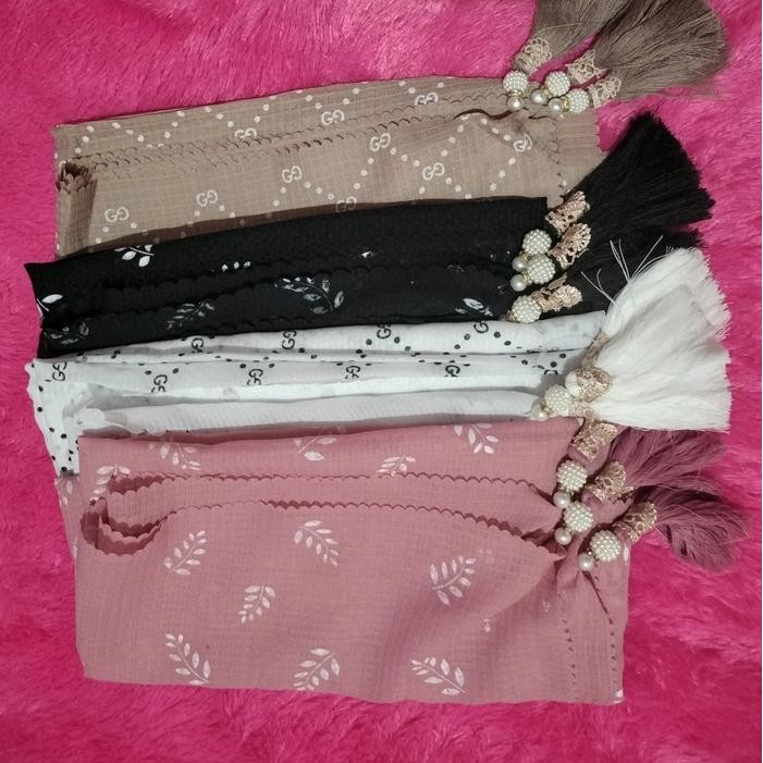 ISI 5 HIJAB motif jambul waffle Rubicon 110110 random