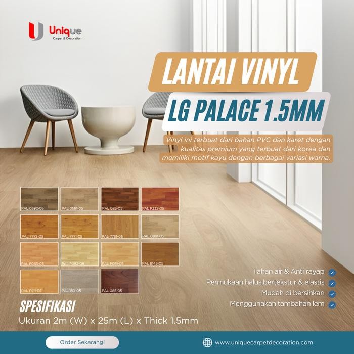 Karpet Lantai Vinyl Roll Lg Palace Motif Kayu / Lg Hausys Palace