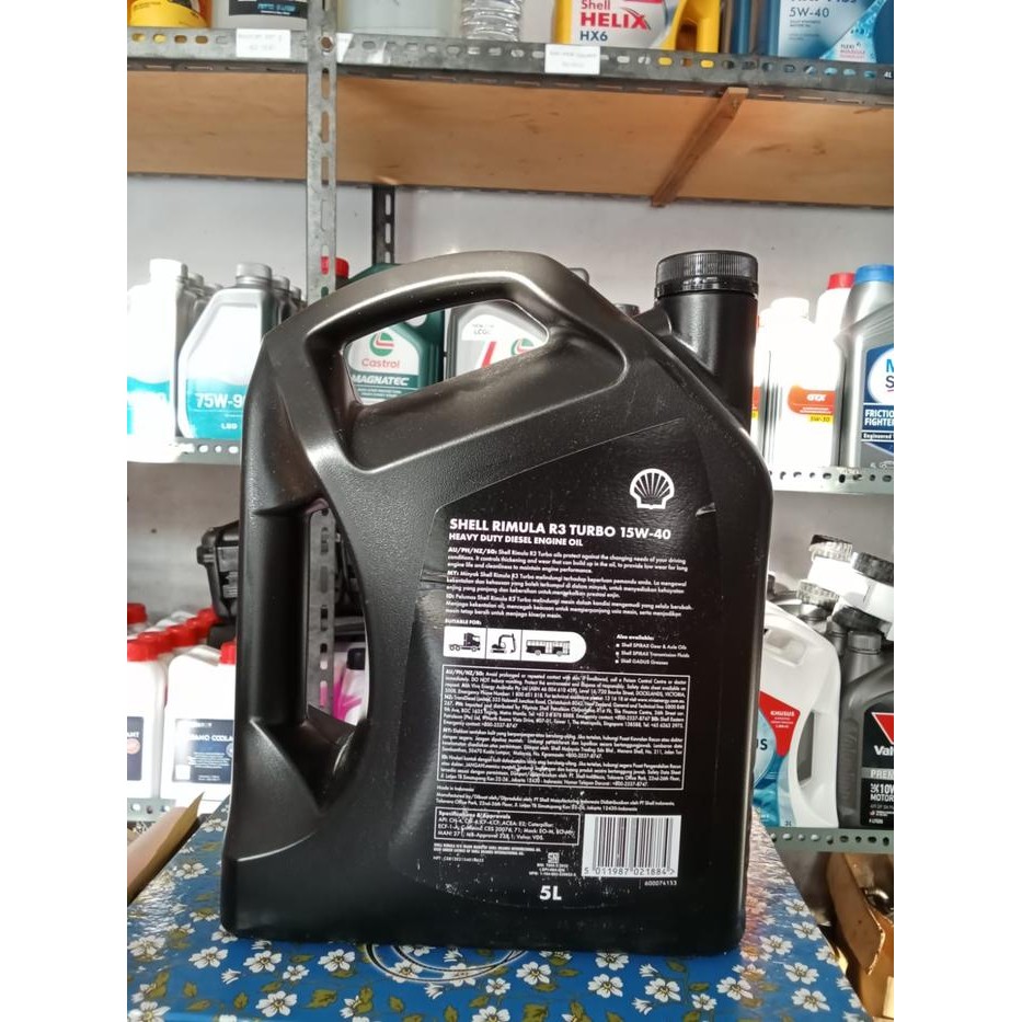 OLI SHELL RIMULA R3 TURBO SAE 15W-40 5 LITER
