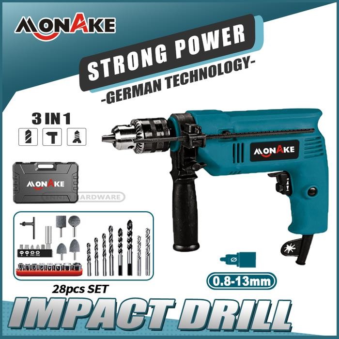 Orion - Mesin Bor 13Mm Impact Drill Tangan Listrik Electric Drill Koper Set Besi Bor Beton Kayu