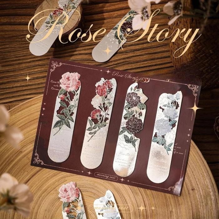 

Promo Specialvoryu Bookmark Logam Bunga Mawar Silver Rose - Pembatas Buku Metal